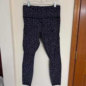 Athleta Gray and Black Animal Print Leggings